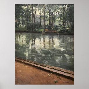 Affiche Caillebotte - Yerres Pluie
