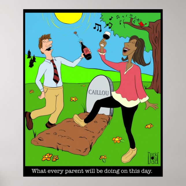 Affiche Caillou Death Party (Devant)