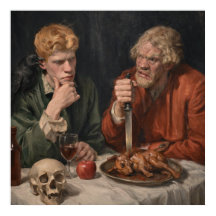 Caïn & Abel Style Renaissance Surréaliste Beaux-ar