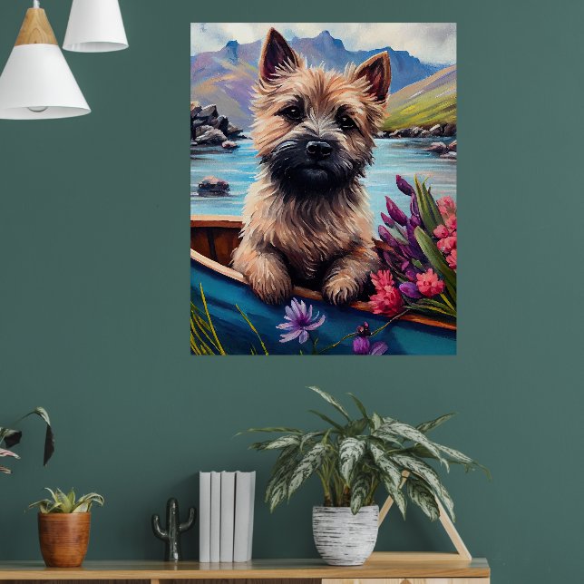 Affiche Cairn Terrier sur une pagaie : Une aventure Pittor (Salon 1)