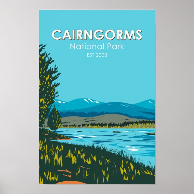 Affiche Cairngorms Parc national Écosse Loch Morlich (Devant)