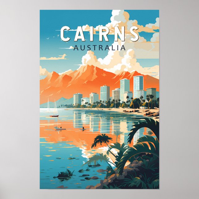 Affiche Cairns Australie Voyage Art Vintage (Devant)