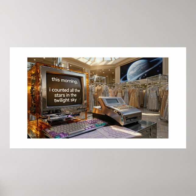 Affiche Caisse Enregistreuse Poème du Mois (Devant)