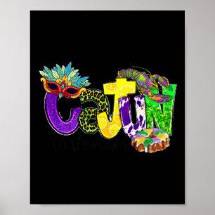 Affiche Cajun Au Coeur Mardi Mardi Gras Louisiane Carni