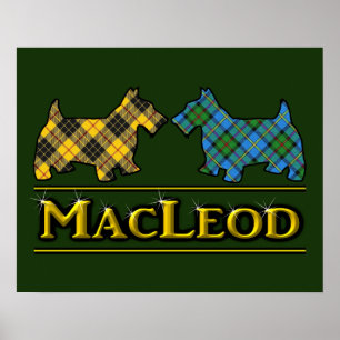 Affiche Cal MacLeod Tartan Scottie Dogs