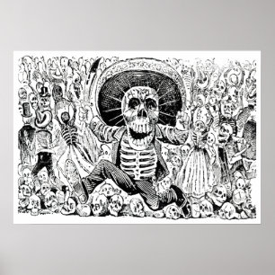Affiche Calavera Oaxaqueña par José Guadalupe Posada 1903