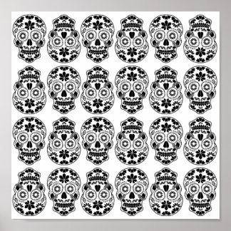 Affiche Calavera sucre crâne bonbon_floral mexicaine calav