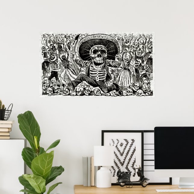 Affiche Calaveras Oaxaquena (Bureau à domicile)