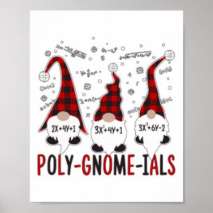 Affiche Calcul algébrique polynomial amusant Poly-gnome-ia