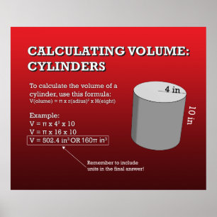 Affiche Calcul du volume : cylindres *MIS À JOUR*