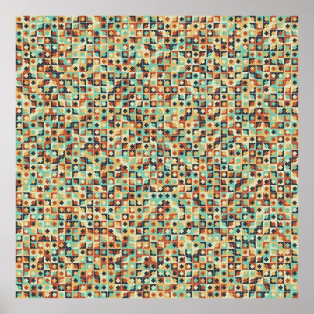 Affiche calcul génératif du Motif géométrique Abstrait (Devant)