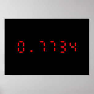 Affiche Calculatrice DEL Bonjour   0,7734