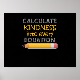 Affiche Calculer la gentillesse anti-intimidation Orange U