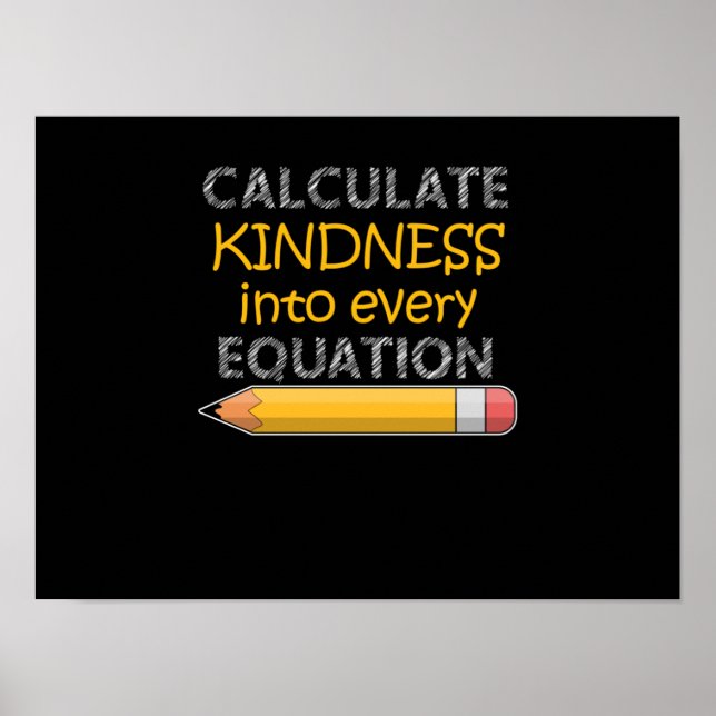 Affiche Calculer la gentillesse anti-intimidation Orange U (Devant)