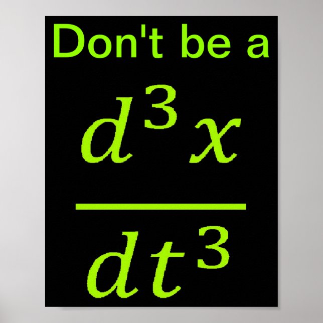 Affiche Calculus Physics Joke  (Devant)