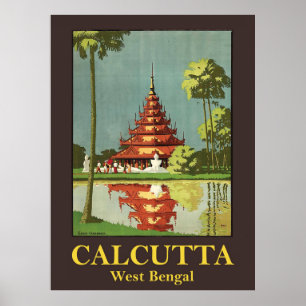 Affiche Calcutta, la capitale du Bengale occidental, Inde