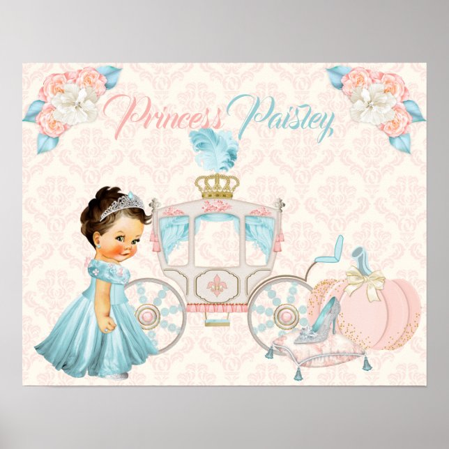 Affiche Calèche de conte de fées Princesse Chambre de bébé (Devant)