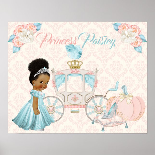 Affiche Calèche de conte de fées Princesse Personnalisée p (Devant)