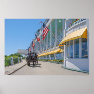 Affiche Calèche, Grand Hotel, Mackinac Island, Michigan