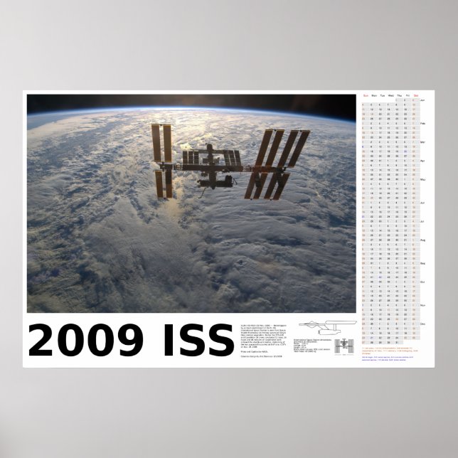 Affiche Calendrier 2009 de la Station spatiale internation (Devant)