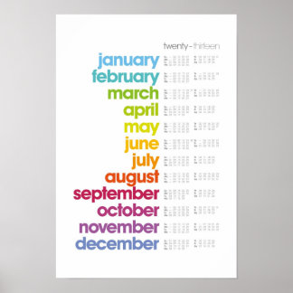 Affiche Calendrier 2013 - Blanc