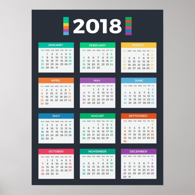 Affiche Calendrier 2018 (Devant)