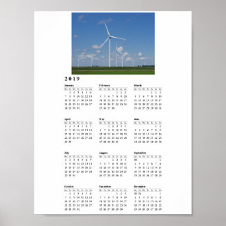 Affiche Calendrier 2019 - année