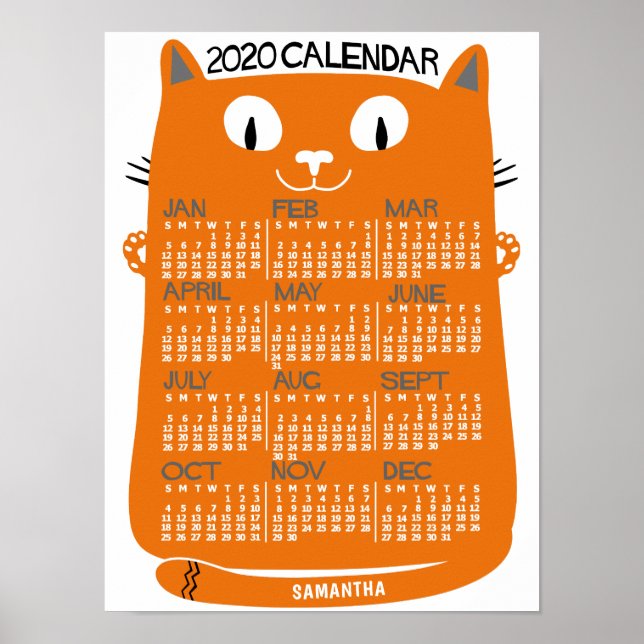 Affiche Calendrier 2020 (voir description pour la nouvelle (Devant)