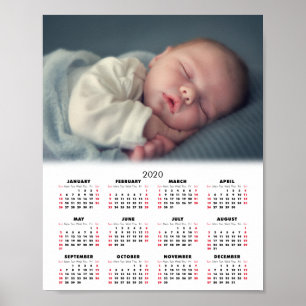 Affiche Calendrier 2020 Votre photo