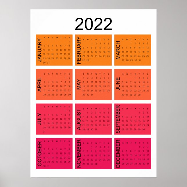 Affiche Calendrier 2022 (Devant)