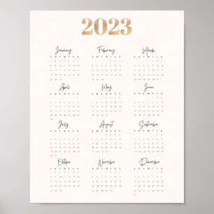 Affiche Calendrier 2023