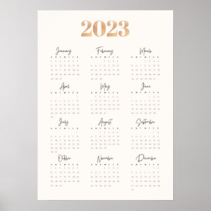 Affiche Calendrier 2023