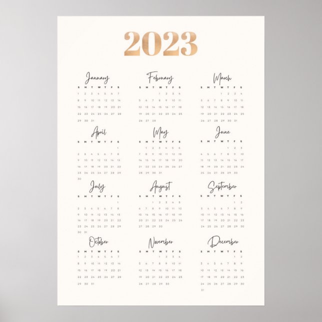 Affiche Calendrier 2023 (Devant)