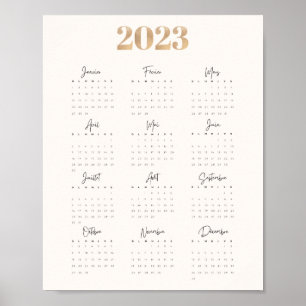 Affiche Calendrier 2023