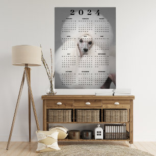 Affiche Calendrier 2024 de coupe de cheveux fantaisie de c