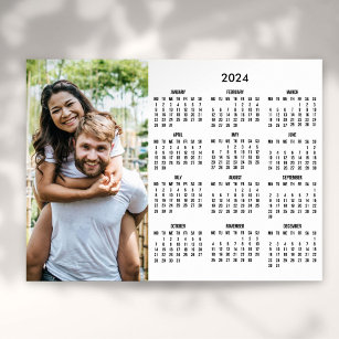 Affiche Calendrier 2024 Photo simple moderne