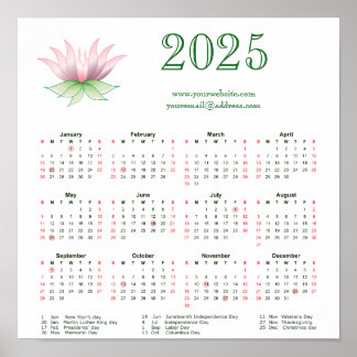Affiche Calendrier 2025 pour les entreprises