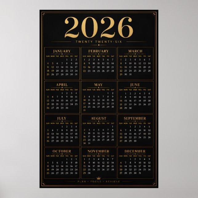 Affiche Calendrier 2026 (Devant)