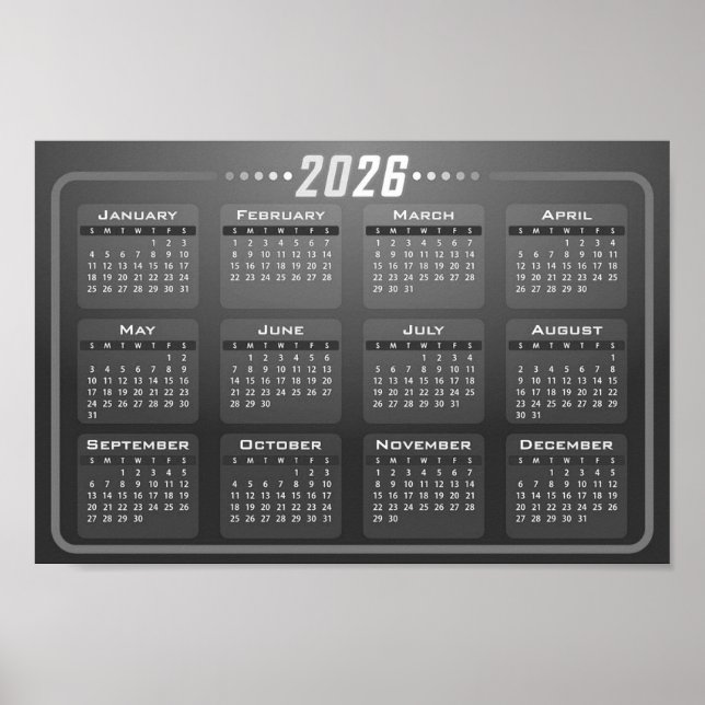 Affiche Calendrier 2026  (Devant)