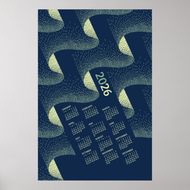 Affiche Calendrier 2026 Aurore Boréale (Devant)