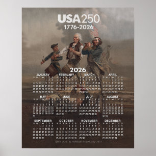 Affiche Calendrier 2026 - Esprit de 76 - 250 ans des États