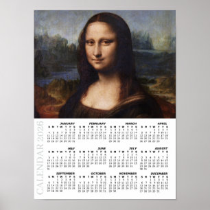 Affiche Calendrier 2026, Grand, Mona Lisa/ Léonard de Vinc