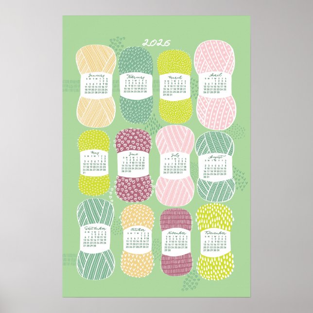 Affiche Calendrier 2026 Neo Mint (Devant)