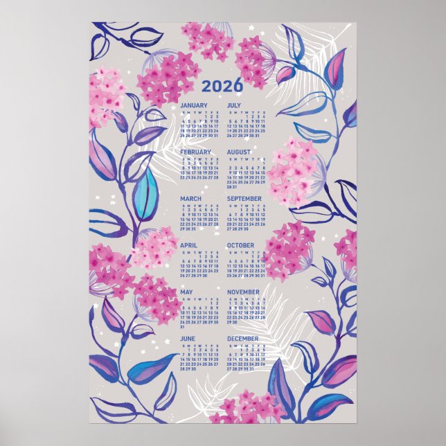 Affiche Calendrier 2026 Plante de cire (Devant)