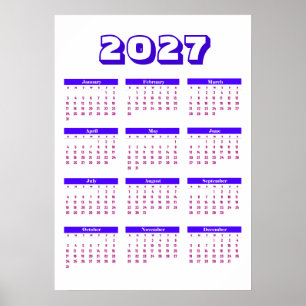 Affiche Calendrier 2027