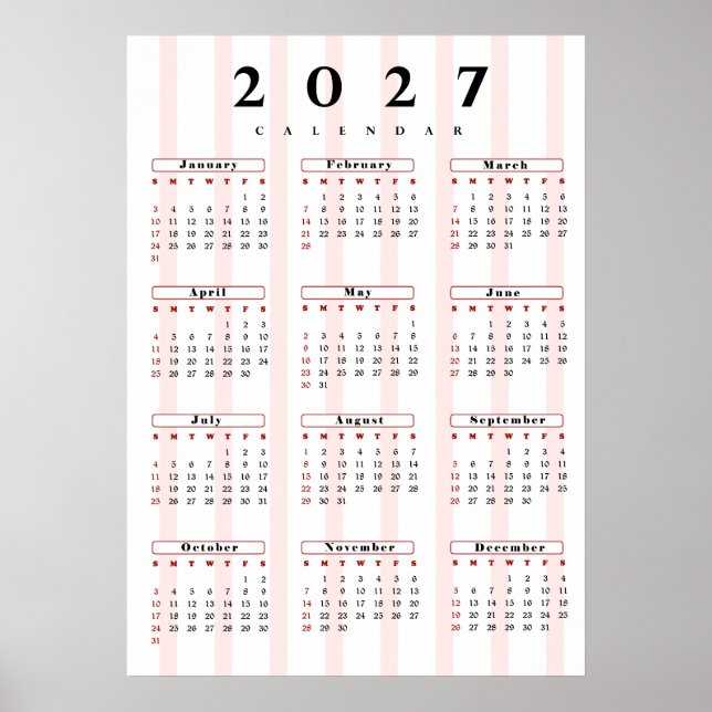 Affiche Calendrier 2027 (Devant)