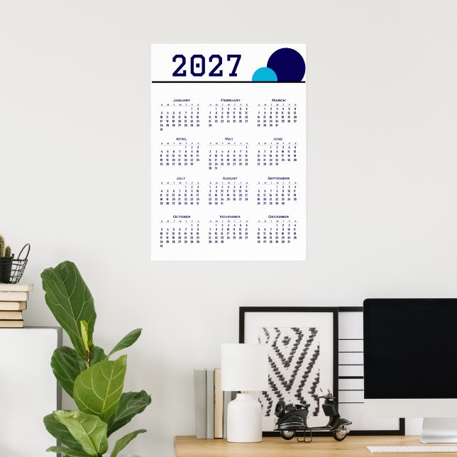Affiche Calendrier 2027 (Bureau à domicile)