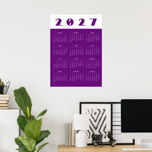 Affiche Calendrier 2027 (Bureau à domicile)