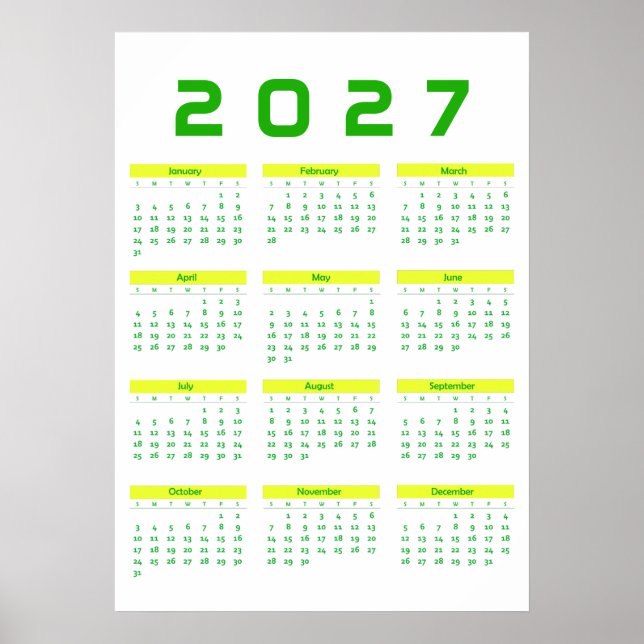 Affiche Calendrier 2027 (Devant)