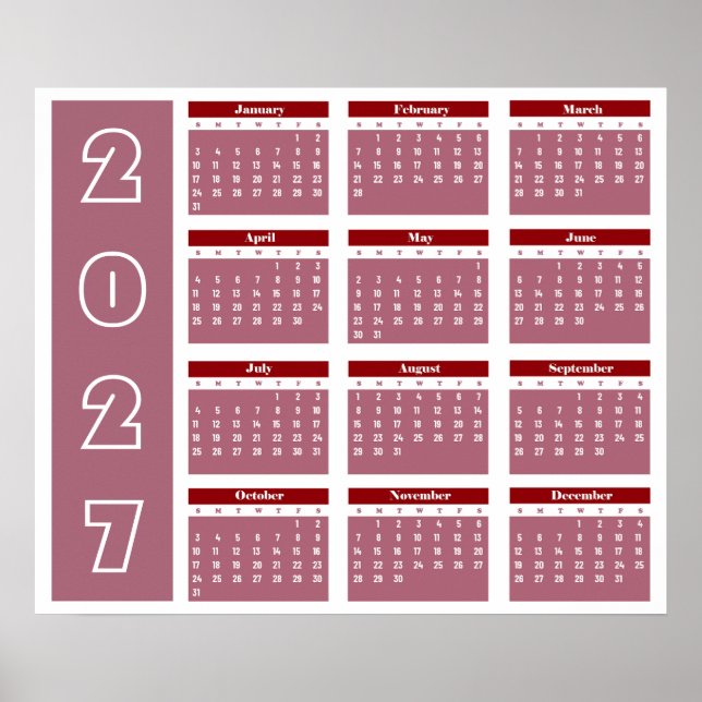 Affiche Calendrier 2027 (Devant)